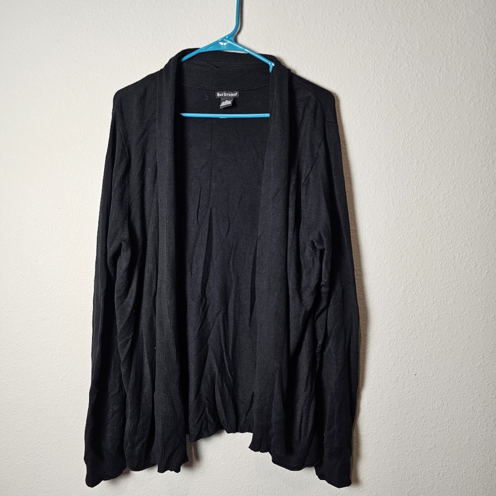 Bay Studio Black Womens Cardigan Size xl Office Business Casual